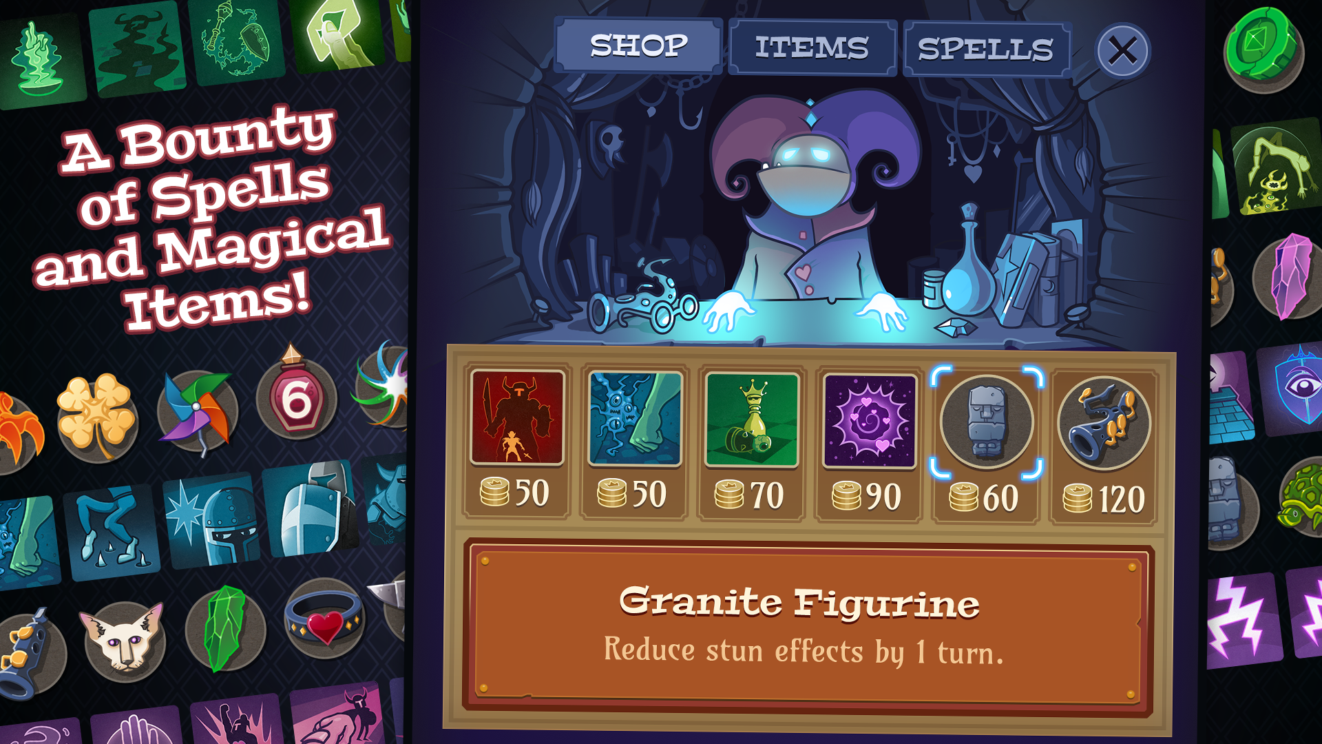 Shop for Spells and Items!